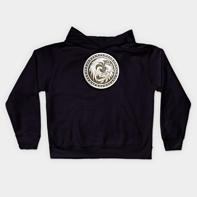 Phoenix Coin silver Kids Hoodie by chriskar